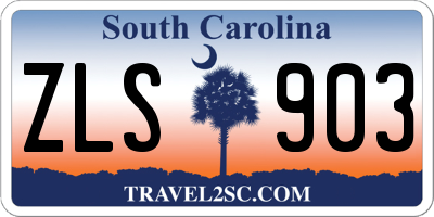 SC license plate ZLS903