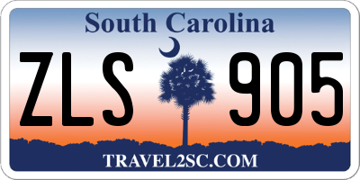 SC license plate ZLS905
