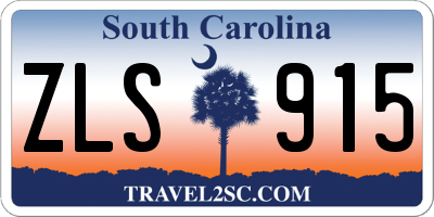 SC license plate ZLS915