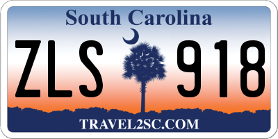 SC license plate ZLS918