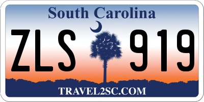 SC license plate ZLS919