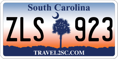 SC license plate ZLS923