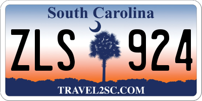 SC license plate ZLS924