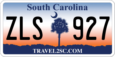 SC license plate ZLS927