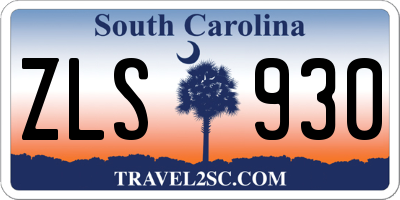 SC license plate ZLS930