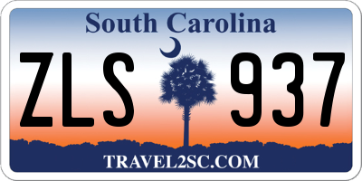 SC license plate ZLS937