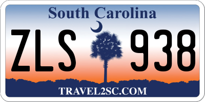 SC license plate ZLS938