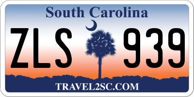 SC license plate ZLS939