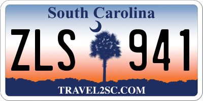 SC license plate ZLS941