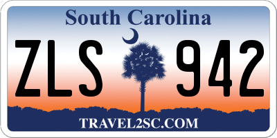 SC license plate ZLS942