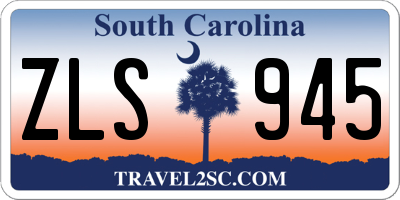 SC license plate ZLS945