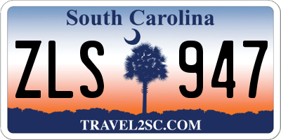 SC license plate ZLS947
