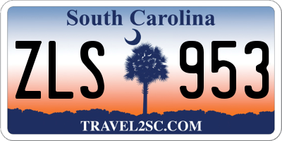 SC license plate ZLS953