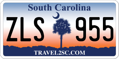 SC license plate ZLS955