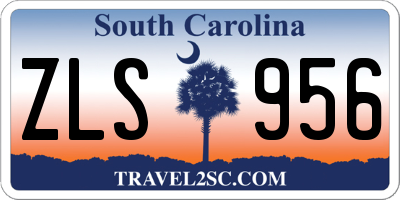 SC license plate ZLS956