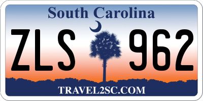 SC license plate ZLS962
