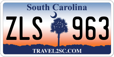 SC license plate ZLS963