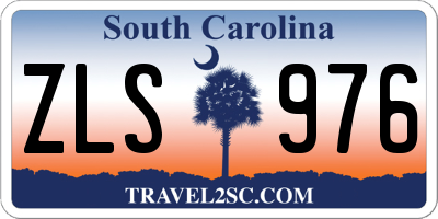 SC license plate ZLS976