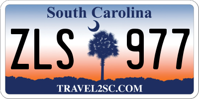 SC license plate ZLS977
