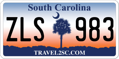 SC license plate ZLS983