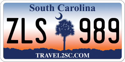 SC license plate ZLS989
