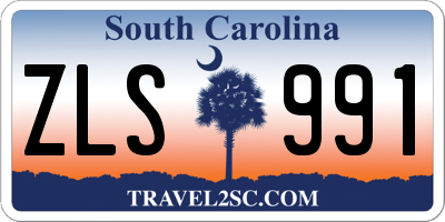 SC license plate ZLS991