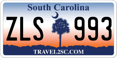 SC license plate ZLS993