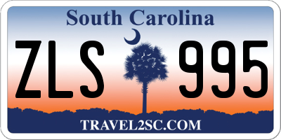 SC license plate ZLS995