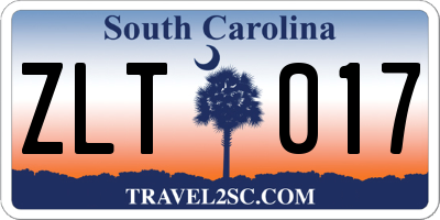 SC license plate ZLT017