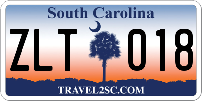 SC license plate ZLT018