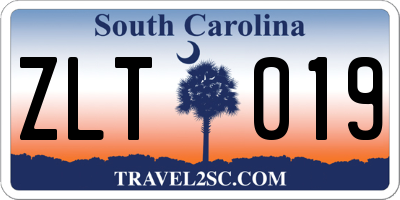 SC license plate ZLT019