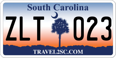 SC license plate ZLT023