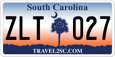 SC license plate ZLT027
