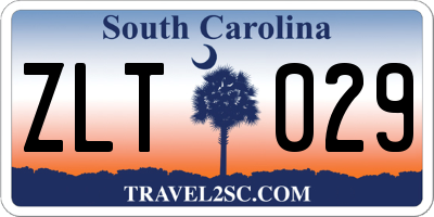 SC license plate ZLT029