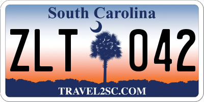 SC license plate ZLT042