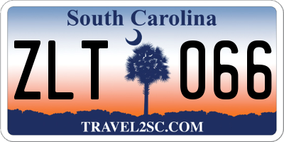 SC license plate ZLT066