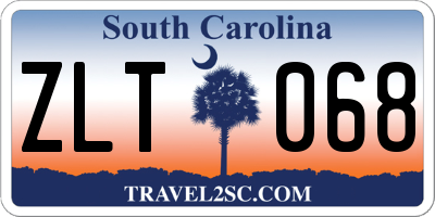 SC license plate ZLT068