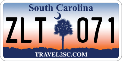 SC license plate ZLT071
