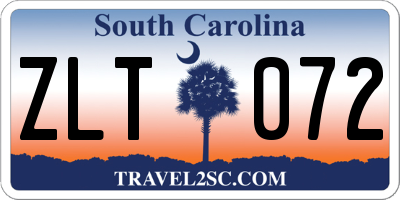 SC license plate ZLT072