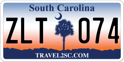 SC license plate ZLT074