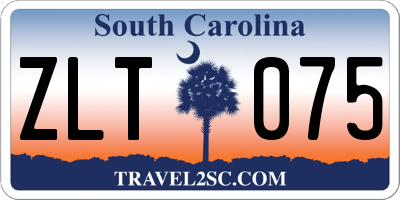 SC license plate ZLT075