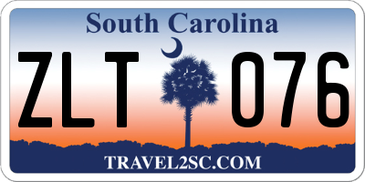 SC license plate ZLT076