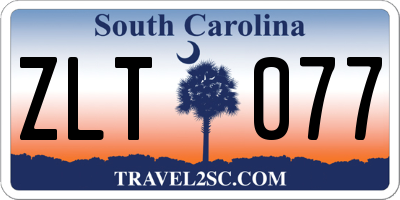 SC license plate ZLT077