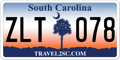 SC license plate ZLT078