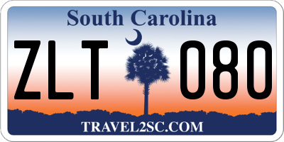 SC license plate ZLT080