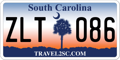SC license plate ZLT086