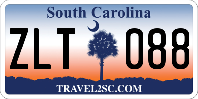 SC license plate ZLT088