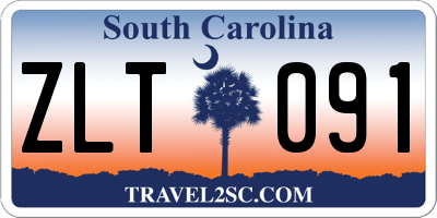 SC license plate ZLT091