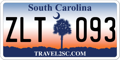 SC license plate ZLT093