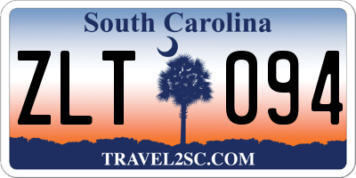 SC license plate ZLT094